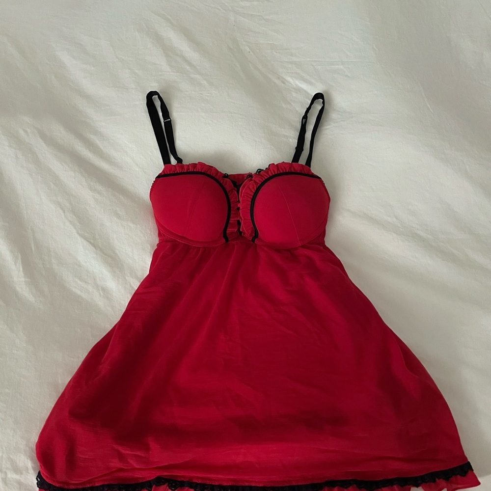 Vintage Red Women's Babydoll Lingerie